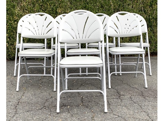 8 Grey Samsonite Folding Chairs