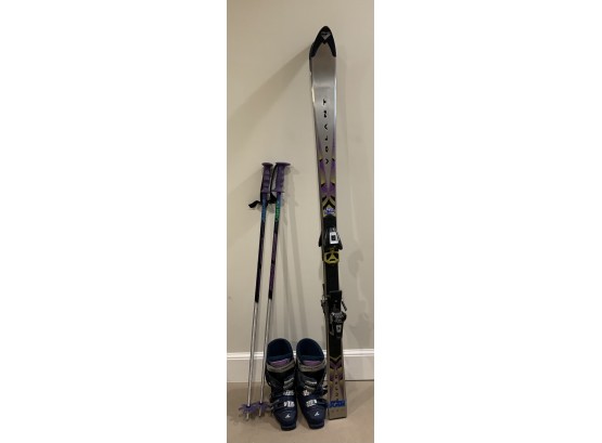 Set Of Volant Skis, Lange Ski Boots And Poles - Lot 4