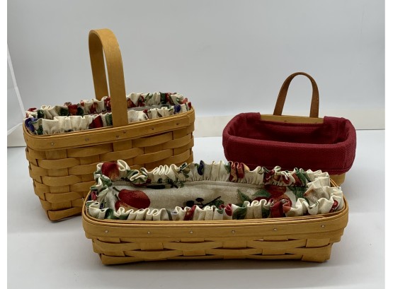 Set Of 3 Longaberger Baskets