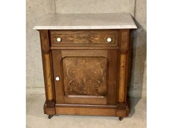 Beautiful Antique Cabinet With Marble Top