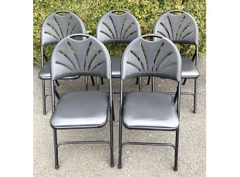 5 Black Samsonite Folding Chairs
