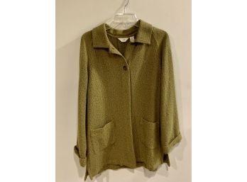 Olive Green Blouse/Jacket From J.Jill - Size Medium - Never Worn, With Tags