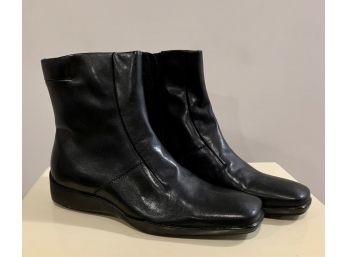 Enzo Andiolini Black Leather Boots - Size 9 - In Box, Never Worn