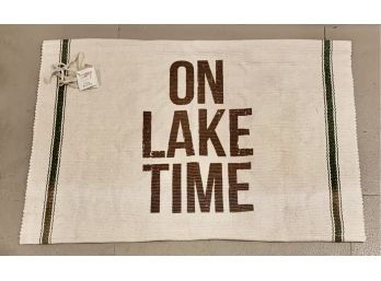 Reversible Lake Life Throw Rug, 25' X 36', New With Tags