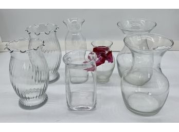Set Of Pretty Glass Vases