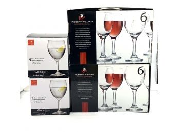 Set Of 11 Robert William Wine Glasses And 8 Bormioli Wine Glasses