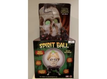 Halloween Decorations -- Spirit Ball And Rat's Feast Skull