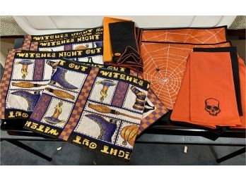 Halloween Set Of 10 Placemats, Table Runner, Napkins And More