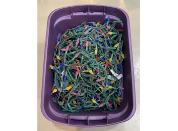 Tubs Full Of Outdoor Christmas Lights And Accessories  For Trees