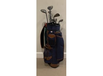 Set Of Golf Clubs (Knight Drivers And Merit Irons) In Top Flite Bag