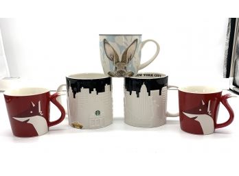 Set Of Starbucks And William Sonoma - Set Of 5 Mugs