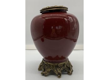 Beautiful Asian Inspired Red Vase
