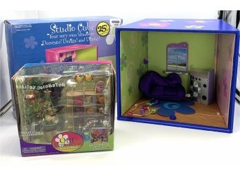 Two Studio Cubes And Dollhouse Furniture And Decorations