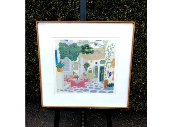 Beautiful McKnight Framed Serigraph 'Lotus' (1986), Signed/Numbered In Pencil