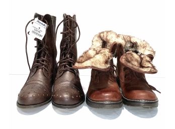 Two Pairs Of Boots (Size 9.5 And 10), With Tags, Never Worn