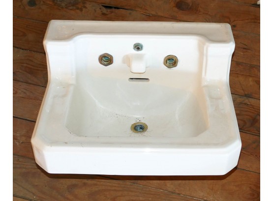 Vintage 1950's Porcelain Sink - In White