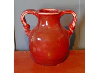 Pottery Barn Hudson Red Ceramics Urn