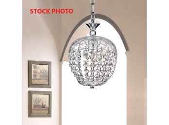 Pair Of Warehouse Of Tiffany RL0019 Silver Orchid Grifith Crystal Chandelier - NEVER USED IN BOX