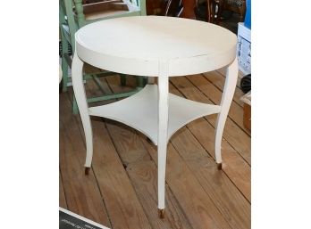 White Round Shabby Chic Side / Occasional Table