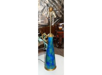 Mid-Century Modern Drip Glaze Pitcher Styled Table Lamp