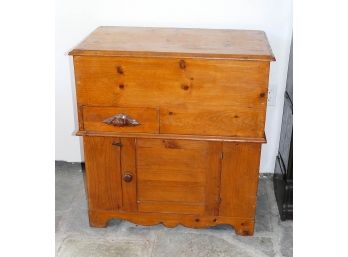 Antique American Pine Dry Sink Cabinet