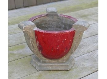 Painted Stone Planter