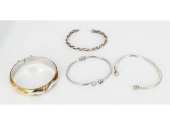 4 Different Sterling Silver Bracelets