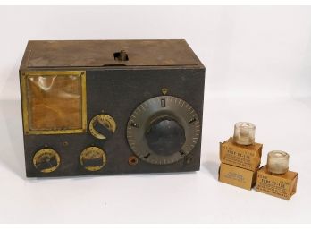 Vintage WWII (Army/Navy) National Radio Receiver - With Extra Tubes