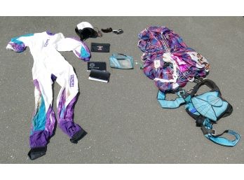 Sky Diving Rig & Clothing - Precision Aerodynamics Canopy, Lines, Risers, Container, Outfit, Etc