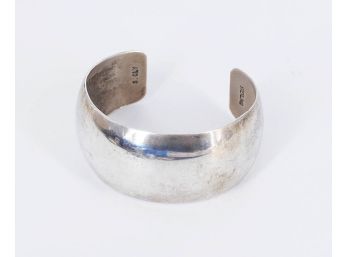 Vintage Sterling Silver Cuff Bracelet By Native American Silversmith Sarah Cly