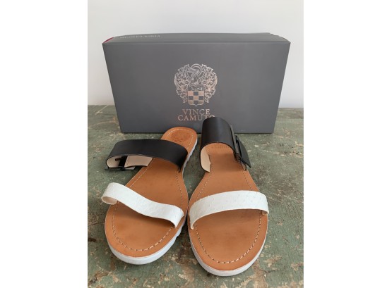 Vince Camuto Two Tone Flat Slide Sandal Size 10 (paid $98)
