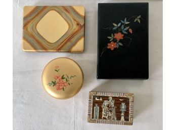 Set Of Four Vintage Decorative Box Collection