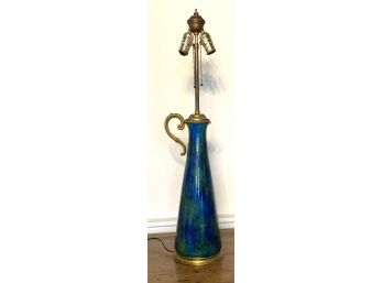 Mid-Century Modern Drip Glaze Pitcher-Styled Table Lamp