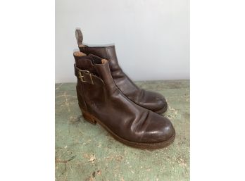 Freelance Paris Brown Leather Boots Size 8.5