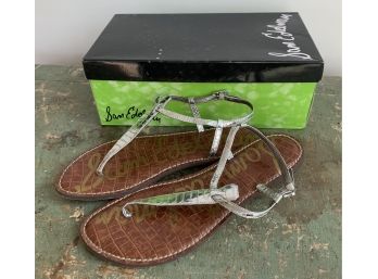 Sam Edelman S-gigi, Silver Boa Prn Sandals Size 9.5