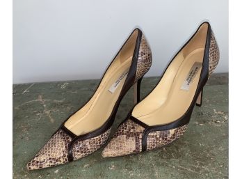 Saks Fifth Avenue Snakeskin Shoes, Made In Italy, Size 10