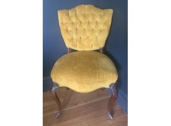 Vintage Ochre Crushed Velvet Side Chair