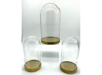Set Of IKEA Begavning Glass Domes With Base