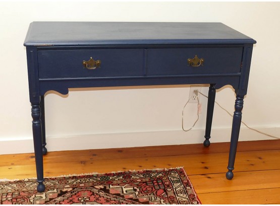 Blue Wooden Console / Sofa Table