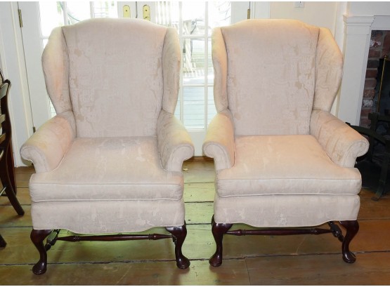 Pair Of Pennsylvania House Upholstered Club Chairs