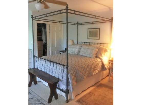 Metal Canopy Bed - Queen Size