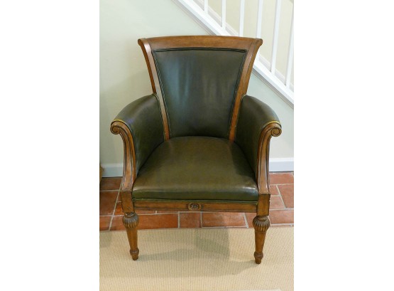 Leather & Wood Armchair