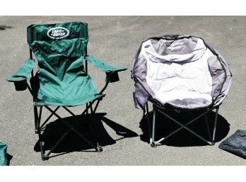 2 Outdoor Folding Camping Chairs - Land Rover & KingCamp Moongazer