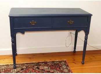 Blue Wooden Console / Sofa Table