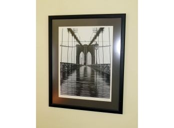 Framed Photo Of The Brooklyn Bridge - Signed