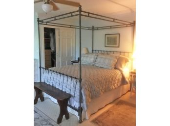 Metal Canopy Bed - Queen Size