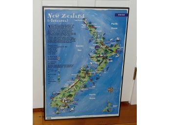 Large Framed New Zealand Poster