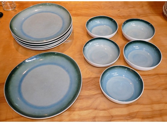 West Elm Dinner Plate & Soup Bowl Set Of 6 - Microwave And Dishwasher Safe