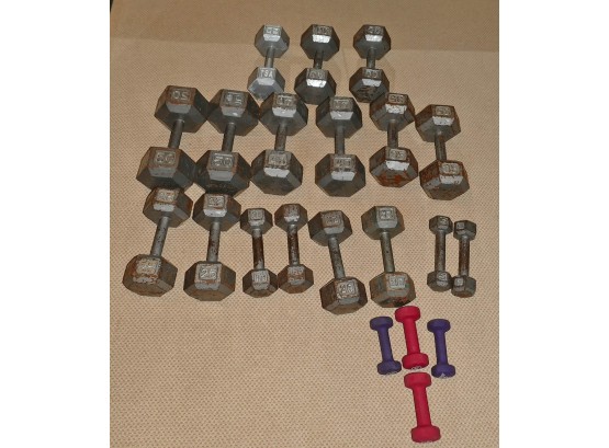 Dumbbell Weights Set - 10 Pairs (2,3,5,10,20,25,30,35,40,50)