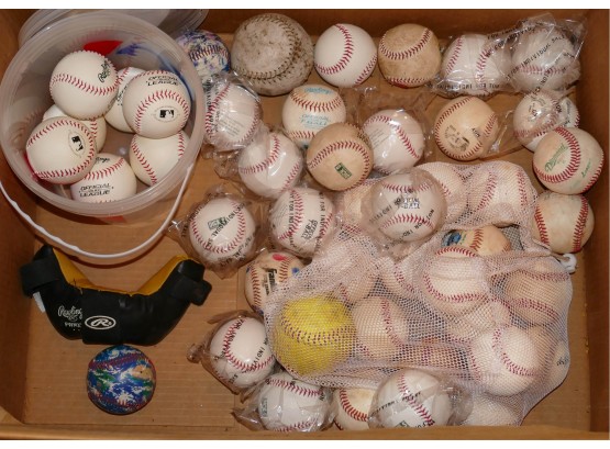 Lot Of 40 Baseballs And T-Balls - Some New